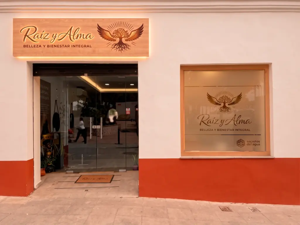 Fachada del Salón Raíz y Alma en la Calle de la Fuente, Tomares