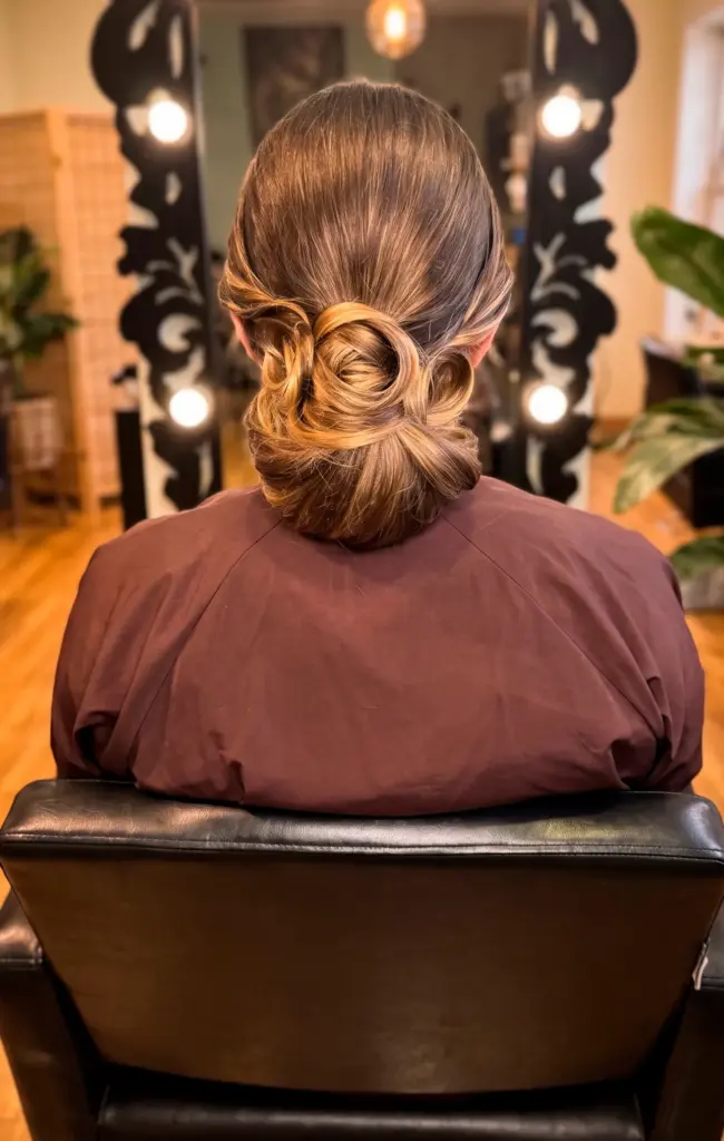Recogido realizado en nuestra peluquería en Tomares, Salón Raíz y Alma